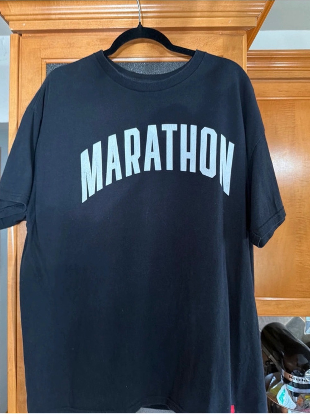 The Marathon Clothing Black 'MARATHON' Arch Logo Tee
